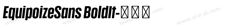 EquipoizeSans BoldIt字体转换